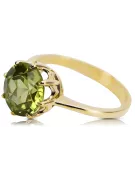  Žltý peridot 14k žlté zlato Vintage style vrc157y